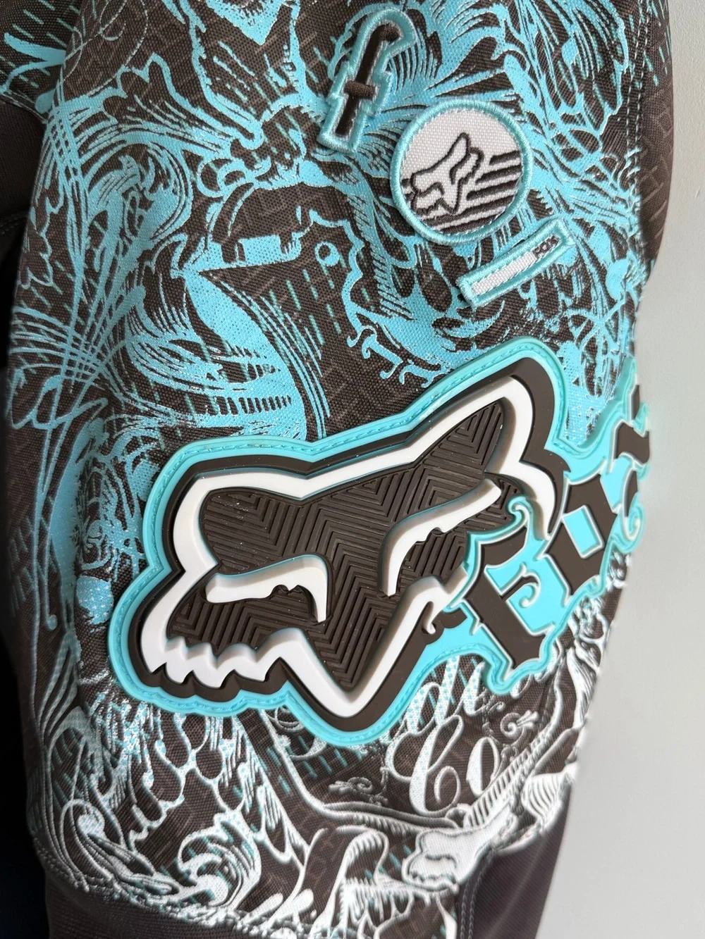 Fox 180 Youth Motocross Pants Size 11/12 Brown Turquoise MX Dirt Bike